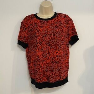 BELLE Vere Animal Print Short Sleeve Tee T Shirt